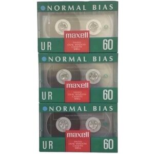 Maxell Blank Cassette Tapes (Set of 3) (NWT)